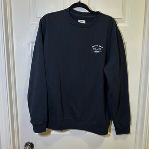 Vans Crewneck Sweatshirt Size Large Black Off The Wall Graphic Pullover